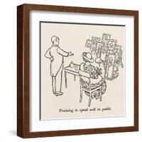 Public Speaking-William Heath Robinson-Framed Art Print