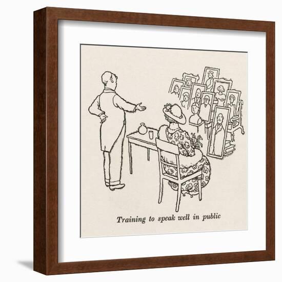 Public Speaking-William Heath Robinson-Framed Art Print