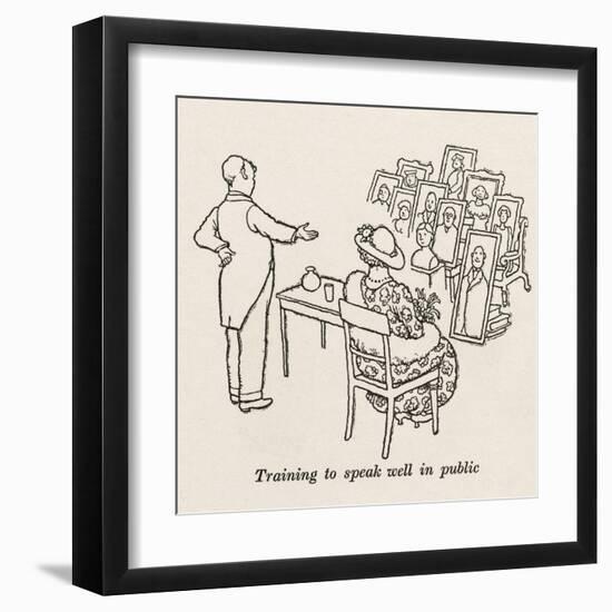 Public Speaking-William Heath Robinson-Framed Art Print