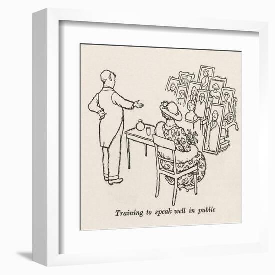 Public Speaking-William Heath Robinson-Framed Art Print