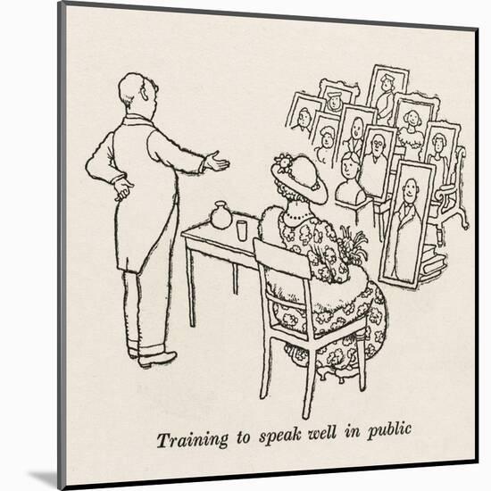 Public Speaking-William Heath Robinson-Mounted Art Print