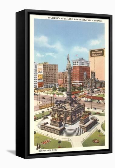 Public Square, Cleveland-null-Framed Stretched Canvas