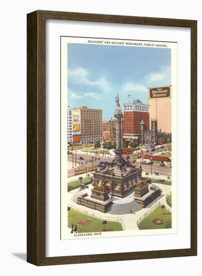 Public Square, Cleveland-null-Framed Art Print