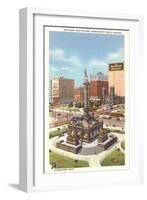 Public Square, Cleveland-null-Framed Art Print