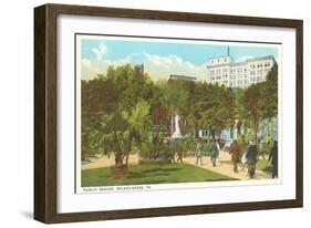 Public Square, Wilkes-Barre, Pennsylvania-null-Framed Art Print
