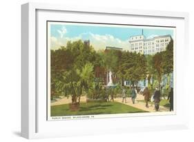 Public Square, Wilkes-Barre, Pennsylvania-null-Framed Art Print