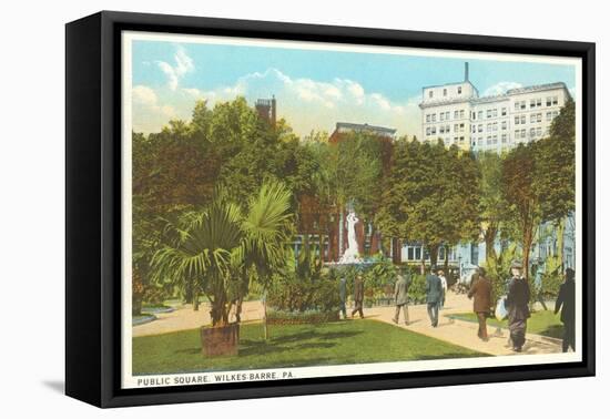 Public Square, Wilkes-Barre, Pennsylvania-null-Framed Stretched Canvas