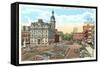 Public Square, Wooster-null-Framed Stretched Canvas