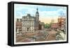 Public Square, Wooster-null-Framed Stretched Canvas