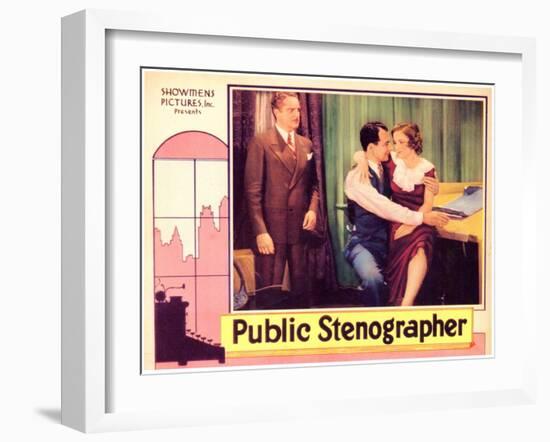 Public Stenographer, 1934-null-Framed Art Print