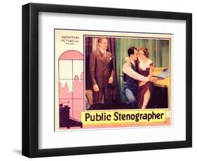 Public Stenographer, 1934-null-Framed Art Print