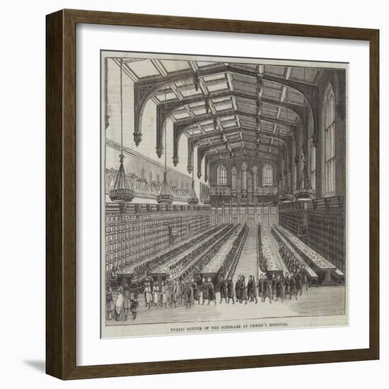 Public Supper of the Scholars at Christ's Hospital-null-Framed Giclee Print