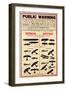 "Public Warning", Poster to Familiarise the Public with Enemy Aircraft, 1915-null-Framed Giclee Print