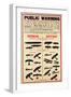 "Public Warning", Poster to Familiarise the Public with Enemy Aircraft, 1915-null-Framed Giclee Print