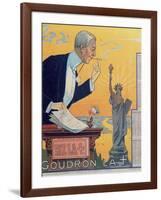 Publicity Calendar for the Cigarette Paper Manufacturer 'Rizla', Depicting President Woodrow Wilson-French School-Framed Giclee Print