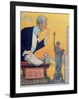 Publicity Calendar for the Cigarette Paper Manufacturer 'Rizla', Depicting President Woodrow Wilson-French School-Framed Giclee Print