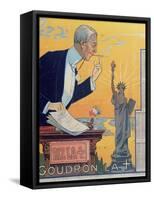 Publicity Calendar for the Cigarette Paper Manufacturer 'Rizla', Depicting President Woodrow Wilson-French School-Framed Stretched Canvas