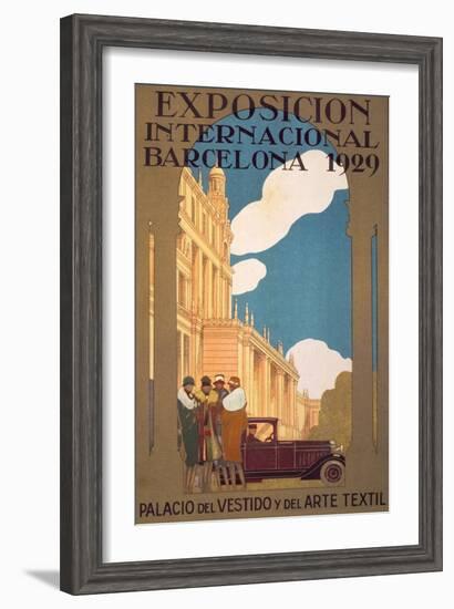 Publicity Poster for the International Exhibition, Barcelona, 1929-null-Framed Giclee Print