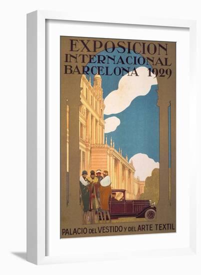 Publicity Poster for the International Exhibition, Barcelona, 1929-null-Framed Giclee Print