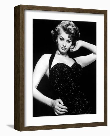 Publicity Shot of Sophia Loren Taken to Promote the Pride and the Passion, 1957-null-Framed Photo