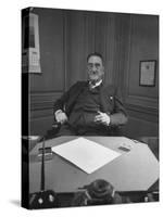 Publisher of Post-Dispatch Newspaper Joseph Pulitzer Jr., Sitting in His Office-Ed Clark-Stretched Canvas