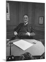 Publisher of Post-Dispatch Newspaper Joseph Pulitzer Jr., Sitting in His Office-Ed Clark-Mounted Photographic Print