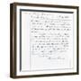 Publishing Contract Between Joseph Sheridan Le Fanu and Richard Bentley for 'The Chronicles of…-null-Framed Giclee Print