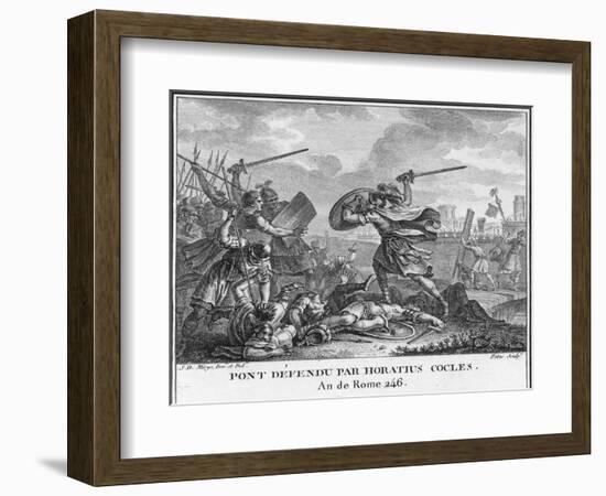 Publius Horatius Cocles and Two Companions Defend Tiber Bridge-Augustyn Mirys-Framed Photographic Print