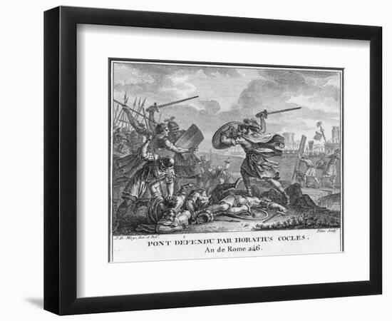 Publius Horatius Cocles and Two Companions Defend Tiber Bridge-Augustyn Mirys-Framed Photographic Print