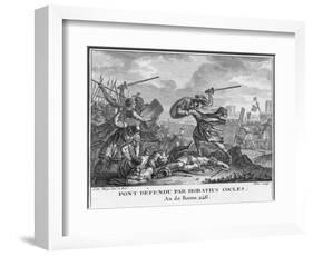 Publius Horatius Cocles and Two Companions Defend Tiber Bridge-Augustyn Mirys-Framed Photographic Print