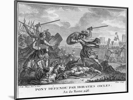 Publius Horatius Cocles and Two Companions Defend Tiber Bridge-Augustyn Mirys-Mounted Photographic Print