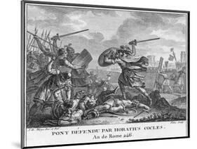 Publius Horatius Cocles and Two Companions Defend Tiber Bridge-Augustyn Mirys-Mounted Photographic Print
