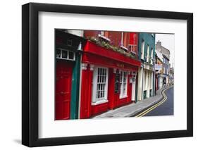 Pubs Lined Street, Kinsale, Ireland-George Oze-Framed Photographic Print