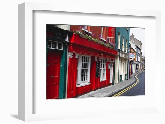 Pubs Lined Street, Kinsale, Ireland-George Oze-Framed Photographic Print