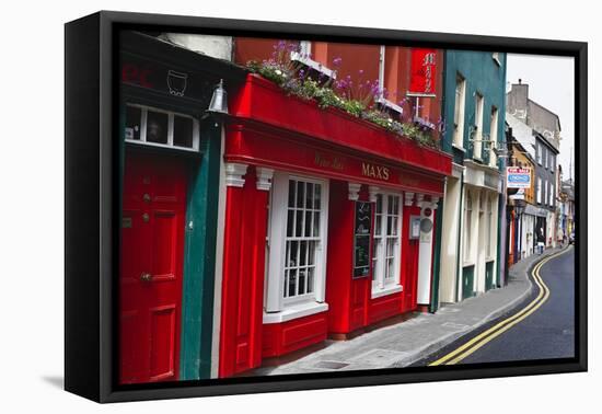 Pubs Lined Street, Kinsale, Ireland-George Oze-Framed Stretched Canvas