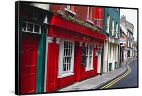 Pubs Lined Street, Kinsale, Ireland-George Oze-Framed Stretched Canvas
