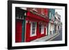 Pubs Lined Street, Kinsale, Ireland-George Oze-Framed Photographic Print