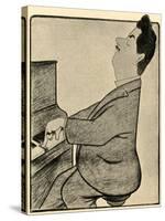Puccini at the piano-Leonetto Cappiello-Stretched Canvas