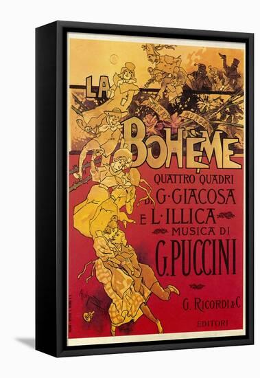 Puccini, La Boheme-Adolfo Hohenstein-Framed Stretched Canvas