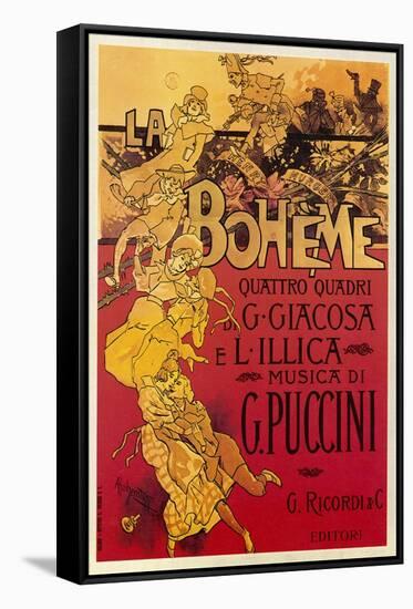 Puccini, La Boheme-Adolfo Hohenstein-Framed Stretched Canvas