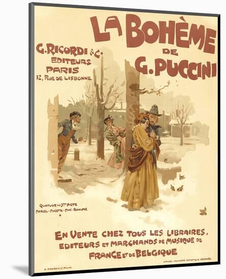 Puccini Opera La Boheme Paris-null-Mounted Art Print