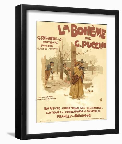 Puccini Opera La Boheme Paris-null-Framed Art Print