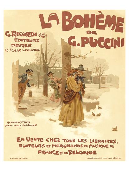 Puccini Opera La Boheme Paris' Poster | AllPosters.com