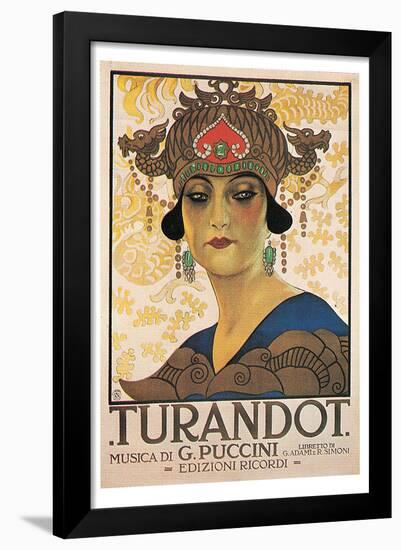 Puccini- Vintage Turandot-Giacomo Puccini-Framed Poster