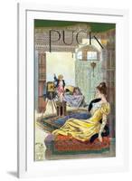 Puck Christmas 1898-Harrison Fisher-Framed Art Print