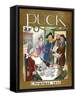 Puck Christmas 1903-Louis M. Glackens-Framed Stretched Canvas