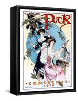 Puck Christmas 1908-Gordon Grant-Framed Stretched Canvas