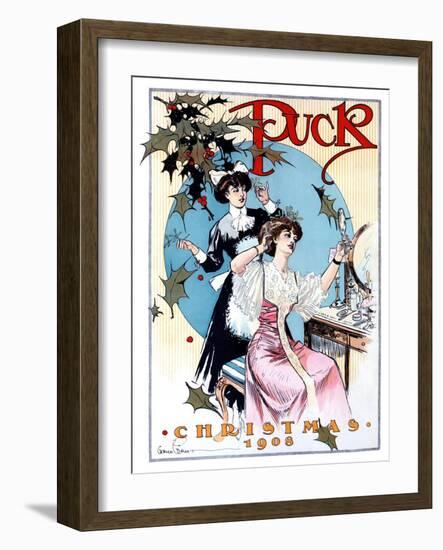 Puck Christmas 1908-Gordon Grant-Framed Art Print