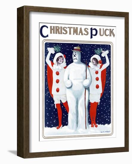 Puck Christmas 1913-W.E. Hill-Framed Art Print