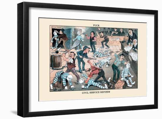 Puck Magazine: A Civil Service Reform-Frederick Burr Opper-Framed Art Print